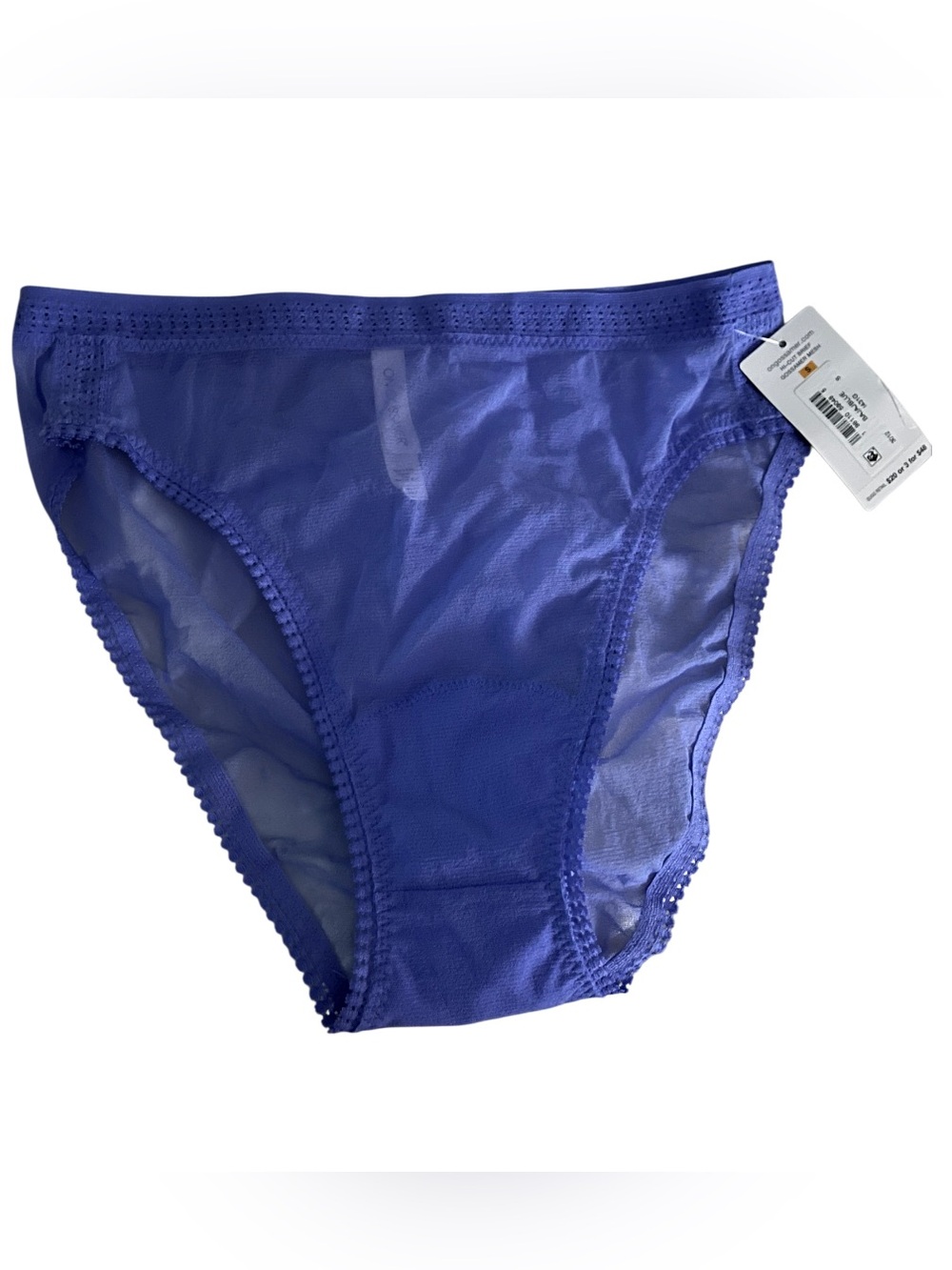NWT On Gossamer Women’s Sheer Mesh Cabana Hi Cut Brief, Small